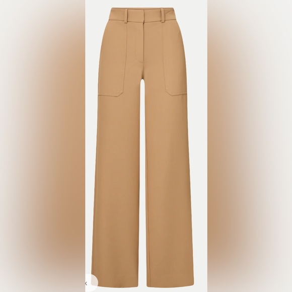 Veronica Beard Cole wide leg dress trouser suiting pants khaki NWT - Picture 4 of 9